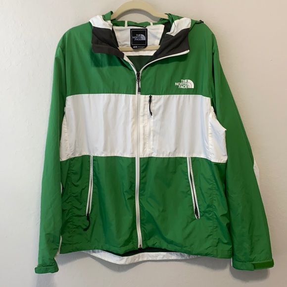 The North Face Other - The North Face Green White Colorblock Rain Jacket